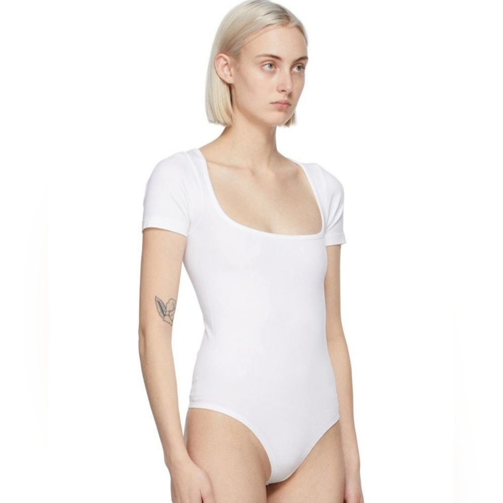 SIMON MILLER STRETCH Eero bodysuit short sleeve square neck size XL
